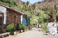 Banana Street in Cidade Velha auf Santiago.