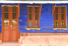 Buntes karibisches Haus auf Martinique