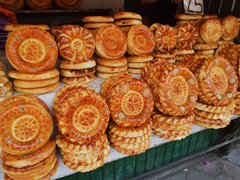 Kirgisisches Brot auf dem Basar