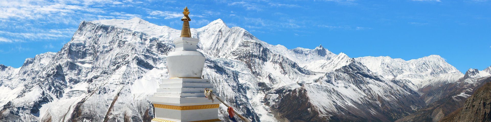 Panormablick aufs Annapurna-Massiv in Nepal