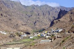 Dorf in den Bergen auf Sao Nicolau