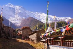 Pisang auf der Annapurna Umrundung in Nepal