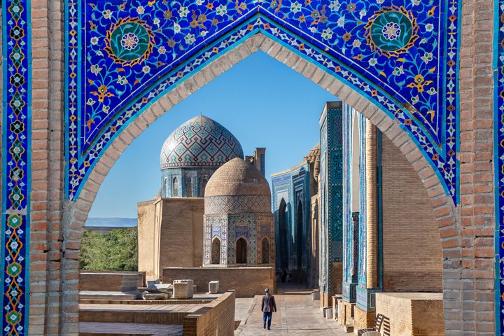 Die Nekropole Shah-i-Zinda in Samarkand, Usbekistan