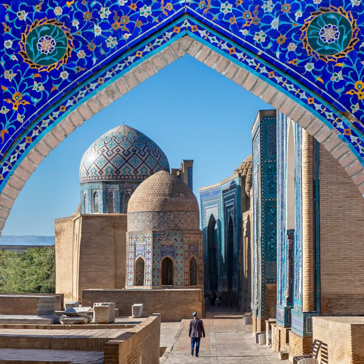 Die Nekropole Shah-i-Zinda in Samarkand, Usbekistan Die Nekropole Shah-i-Zinda in Samarkand, Usbekistan
