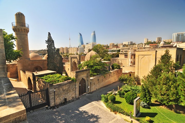 Blick über Baku, die Hauptstadt von Aserbaidschan