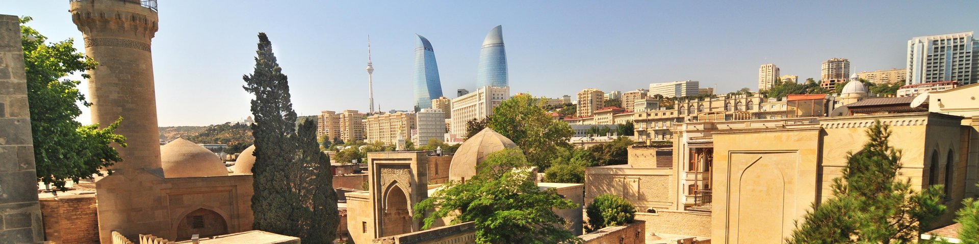 Blick über Baku, die Hauptstadt von Aserbaidschan