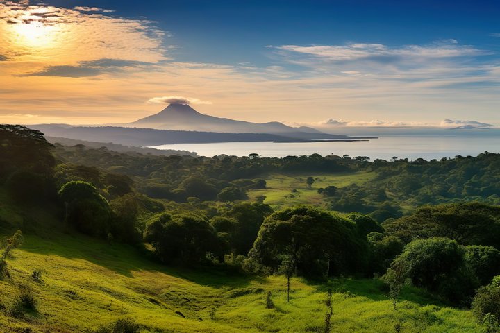 Blick auf den Arenalsee in Costa Rica