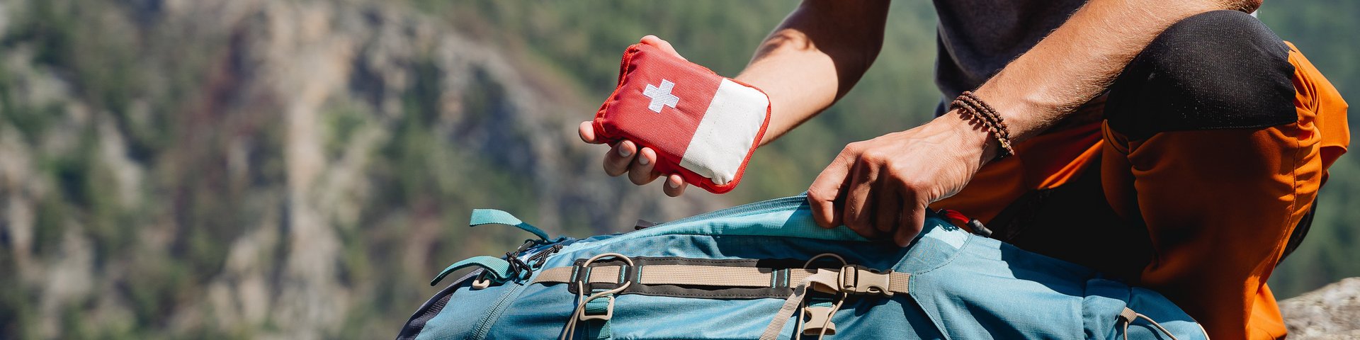 Reiseapotheke in Tagesrucksack