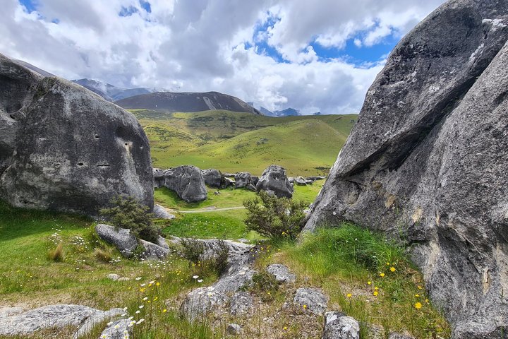 Steinformationen beim Castle Hill in Neuseeland
