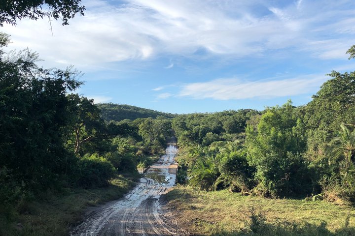 Nasse Strasse im Hluhluwe-Nationalpark