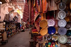 Souk von Marrakesch in Marokko