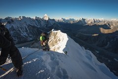 Die letzten Meter zum Gipfel des Island Peak in Nepal
