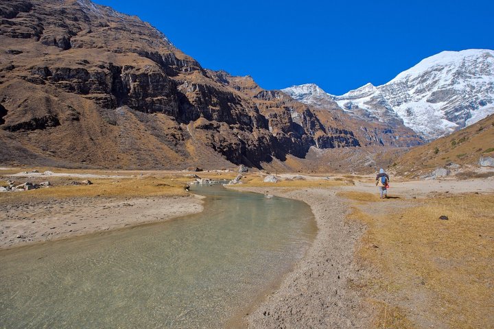 Wanderer auf dem Laya-Trekking in Bhutan Wanderer auf dem Laya-Trekking in Bhutan