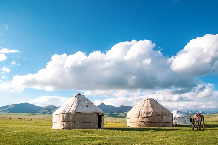 Traditionelle Jurten in Kirgistan