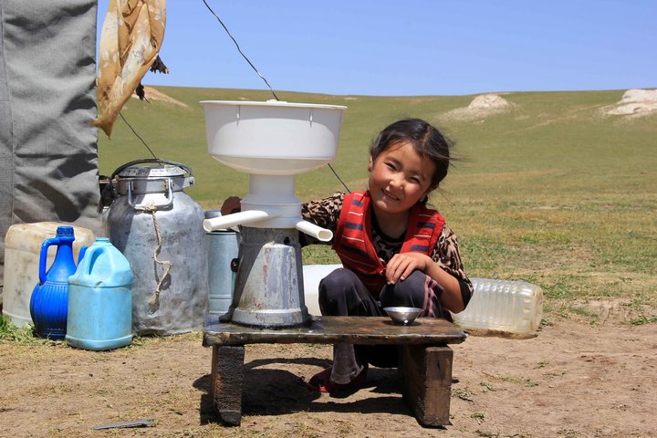 Nomadenmädchen in Kirgistan