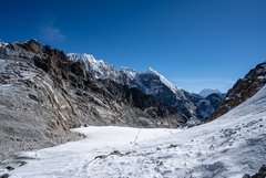Weg hinunter vom Cho La Pass in Nepal