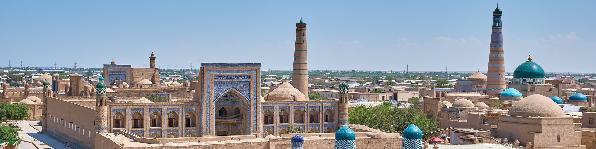 Blick über die Dächer von Chiwa, Usbekistan