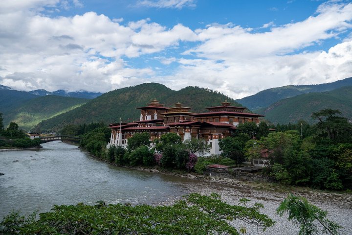 Der Dzong von Punakha in Bhutan