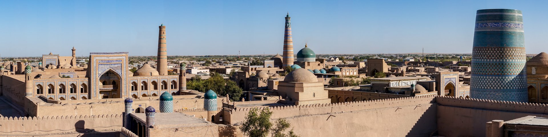Blick über die Dächer, Türme und Kuppeln von Chiwa