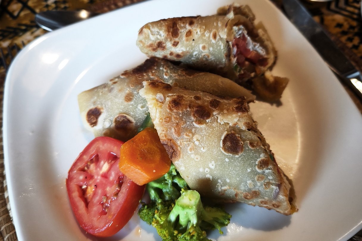 Frühstücksspeise «Rolex» in Uganda