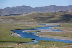 Orchon Fluss in der Natur der Mongolei