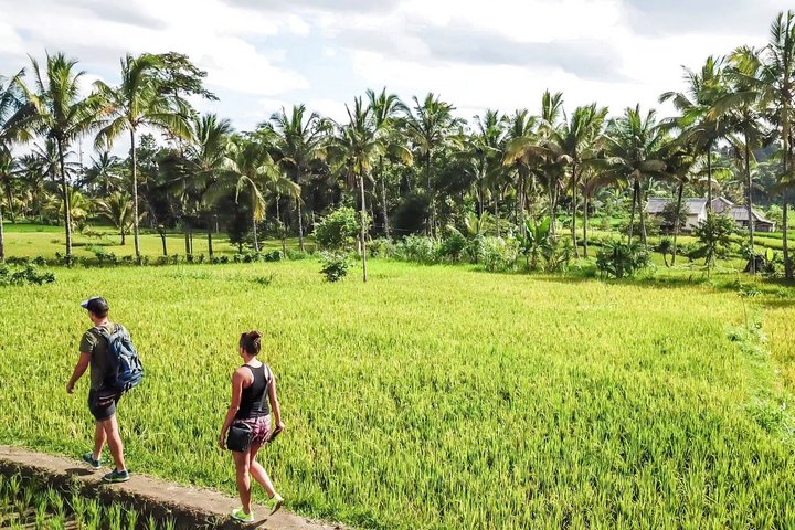 Zwei Wanderer unterwegs in Tetebatu auf Lombok