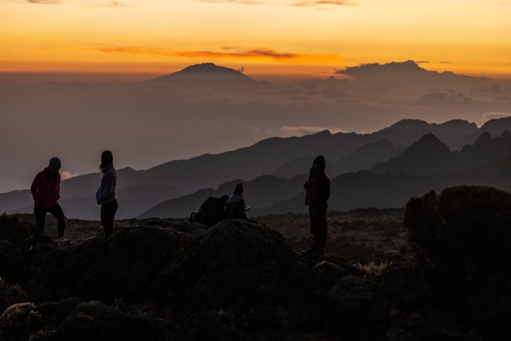 Abendstimmung während dem Kilimanjaro-Trekking