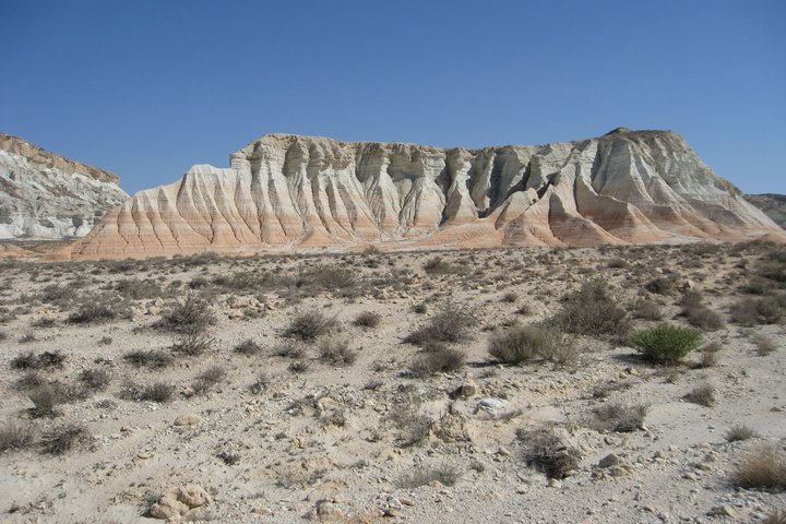 Gesteinsformationen in der Wüste von Turkmenistan