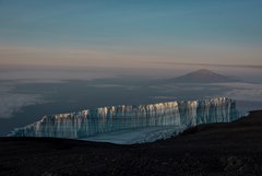 Gletscher auf dem Kilimanjaro in Tansania