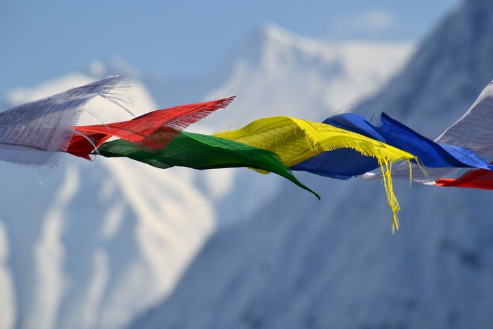 Tibetische Flaggen in Nepal