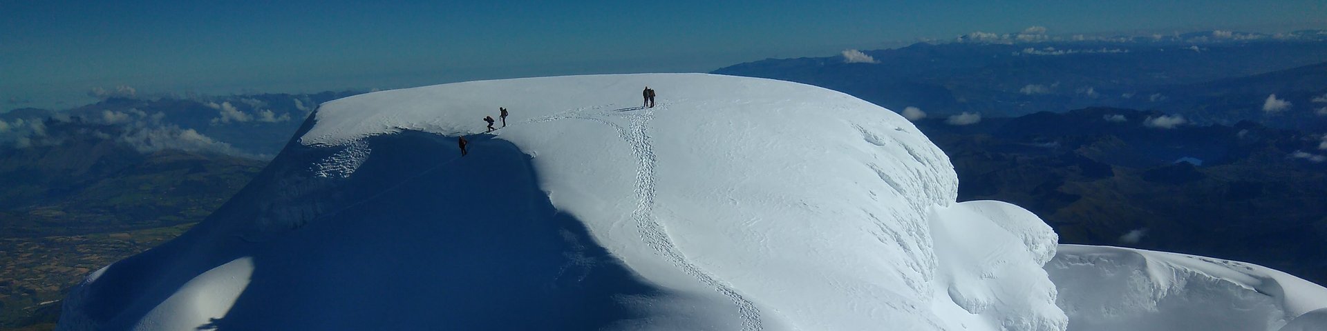Bergsteiger am Cayambe in Ecuador