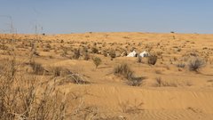 Zeltlager in der Wüste in Tunesien