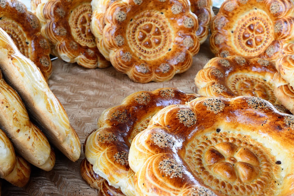 Traditionelles usbekisches Brot