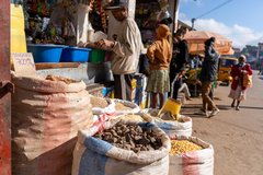Marktstand in Ambositra auf Madagaskar