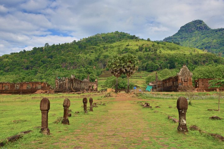 Die Tempelruinen von Wat Phou in Laos.
