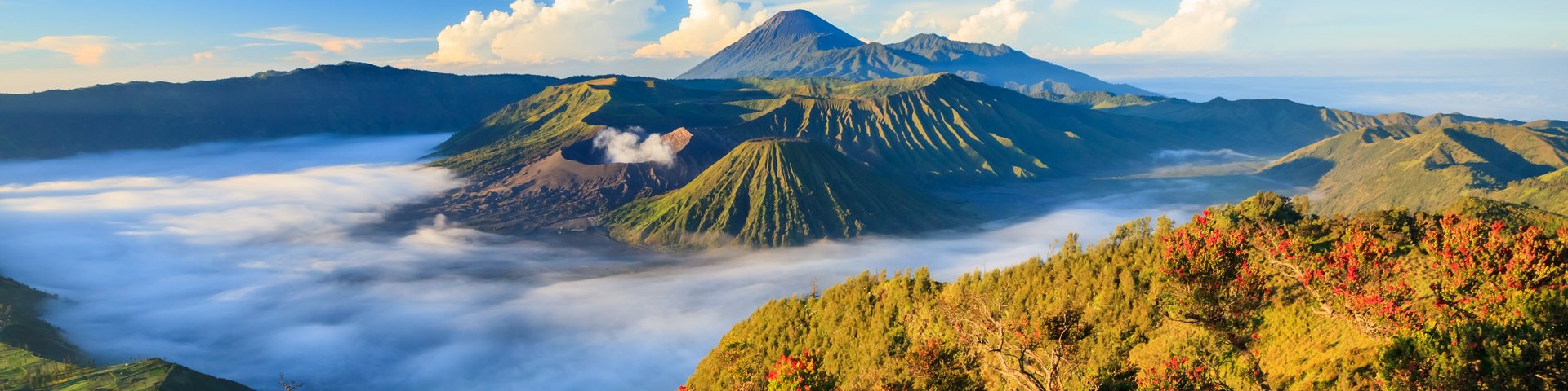Blick auf den Vulkan Bromo auf der Insel Java