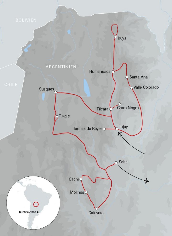 Karte Nordwestargentinien AR NOR