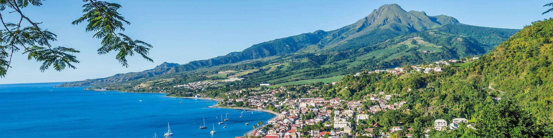 Blick auf Saint Pierre auf Martinique