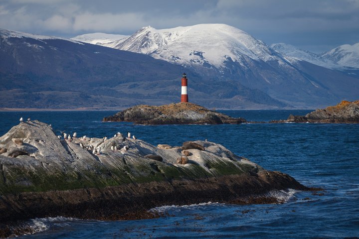 Leuchtturm im Beagle-Kanal bei Ushuaia