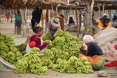 Marktstand mit Frauen auf Madagaskar