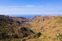 Sicht auf den Serra Malagueta-NP auf der Insel Santiago
