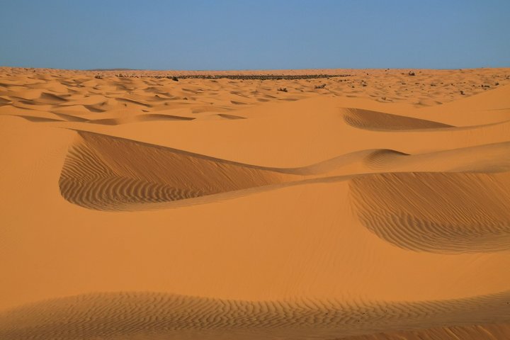 Unendliche Wüste in der Sahara