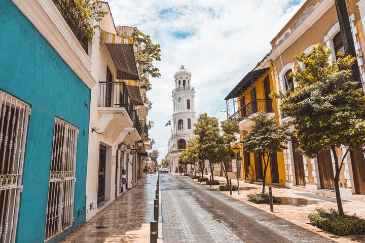 Strasse in der Altstadt von Santo Domingo