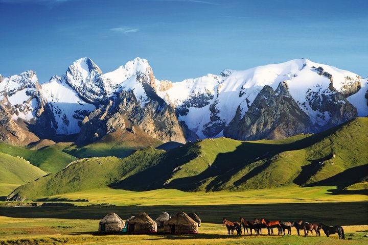 Nomadenweide in den Bergen von Kirgistan