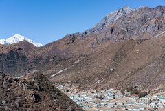 Kleine Dörfer bei Namche Bazar in Nepal